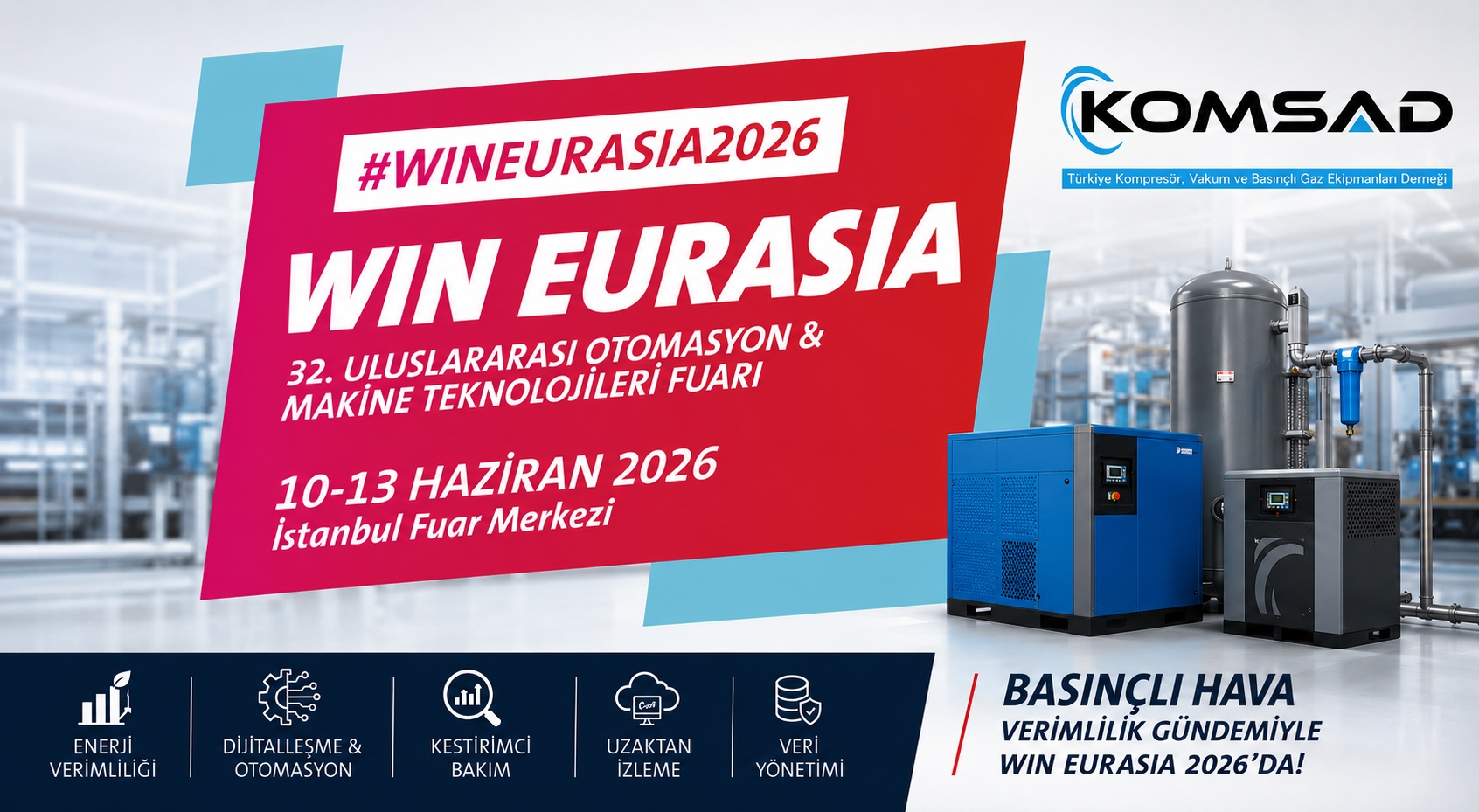 Basınçlı Hava Teknolojileri  WIN EURASIA 2026’da Verimlilik  Odağında Buluşuyor 