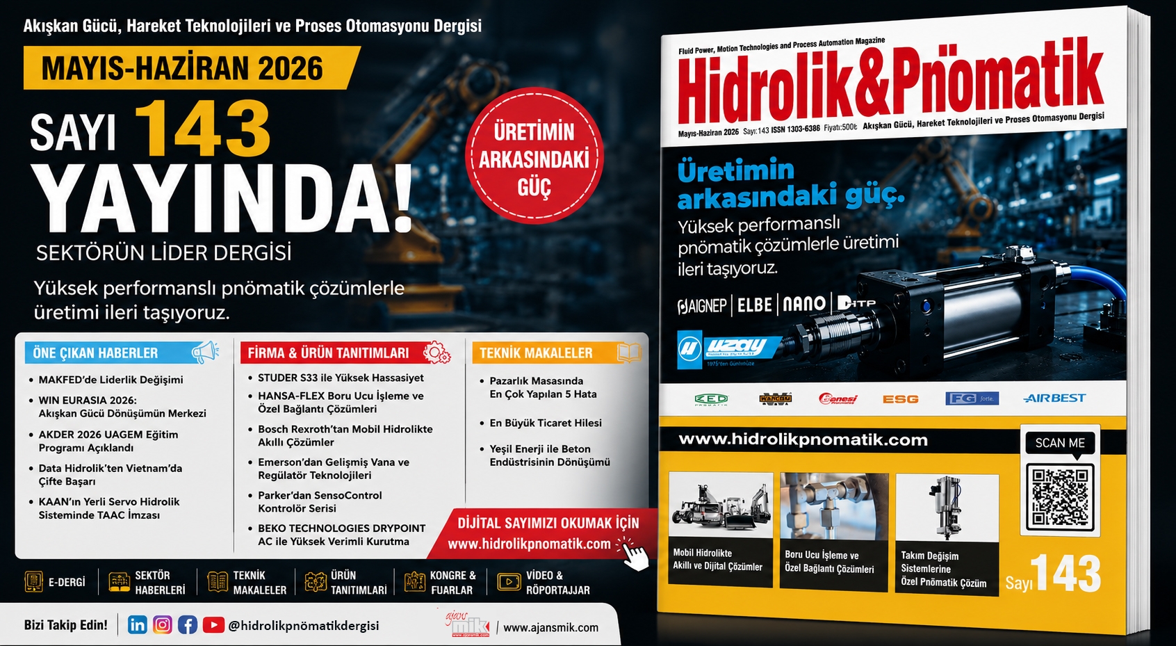 Hidrolik&Pnömatik Dergisi Mayıs-Haziran 2026 Sayısı Yayında
