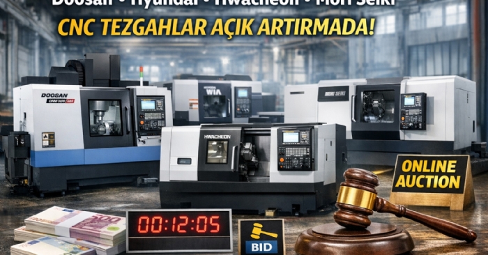 CNC Tezgâh Yatırımı İçin Fırsat: Doosan, Hyundai, Hwacheon ve Mori Seiki Makineler Açık Artırmada
