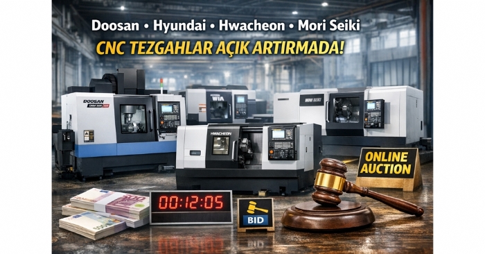 CNC Tezgâh Yatırımı İçin Fırsat: Doosan, Hyundai, Hwacheon ve Mori Seiki Makineler Açık Artırmada