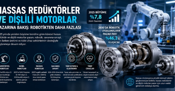 Hassas Redüktörler ve Dişlili Motorlar Pazarında Robotik Büyümesi Hızlanıyor