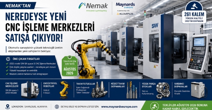 Maynards Europe’tan Otomotiv Sanayisine Özel CNC ve Robot Ekipman Satışı