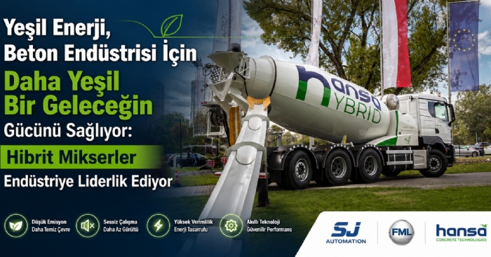 Parker Teknolojileriyle Geliştirilen Hibrit Beton Mikserleri Daha Yeşil Bir Gelecek Sunuyor