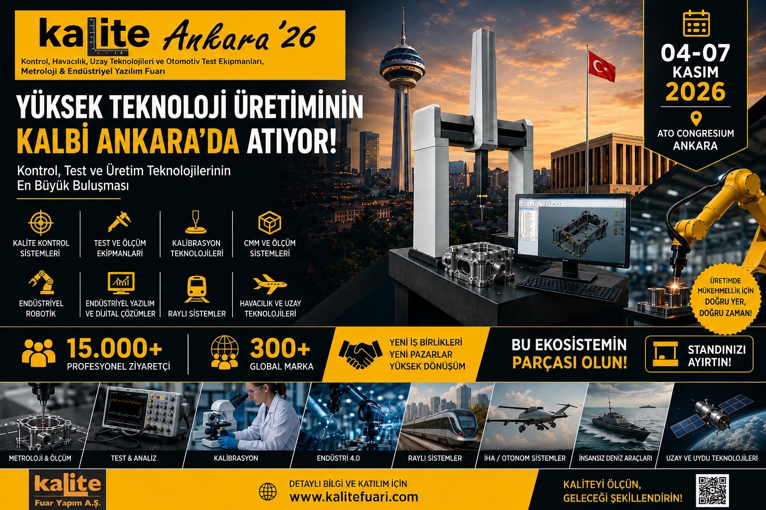 Kalite Ankara ’26: Kontrol, Test ve Üretim Teknolojilerinin Yeni Buluşma Noktası Ankara’da