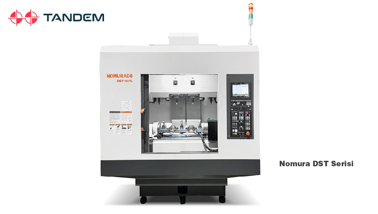 Tek makina ile 2 kat verimlilik! Nomura DST-40 DL Çift İş Milli CNC Dik İşleme Merkezi